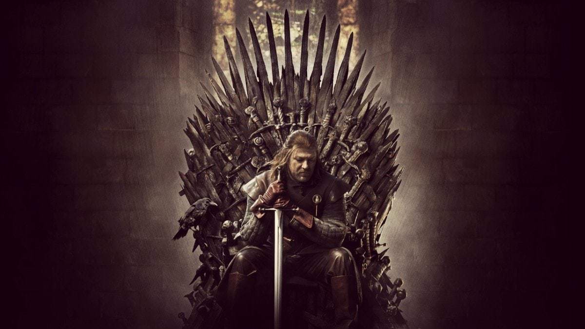 Game of Thrones ned stark on throne