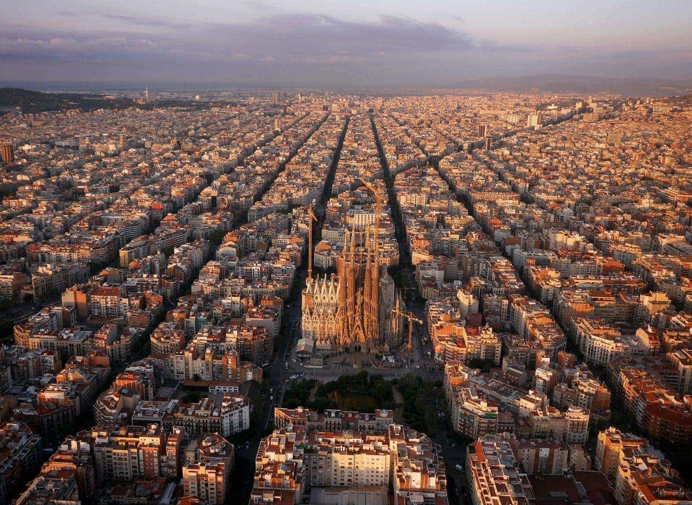 The City of Barcelona, Spain. One of the densest populated places on Earth.